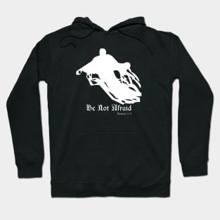 "Be Not Afraid" Creepy Spirit design for Halloween. Christian design for any product. Great gift idea for your Christian family, friends, coworkers. Hoodie